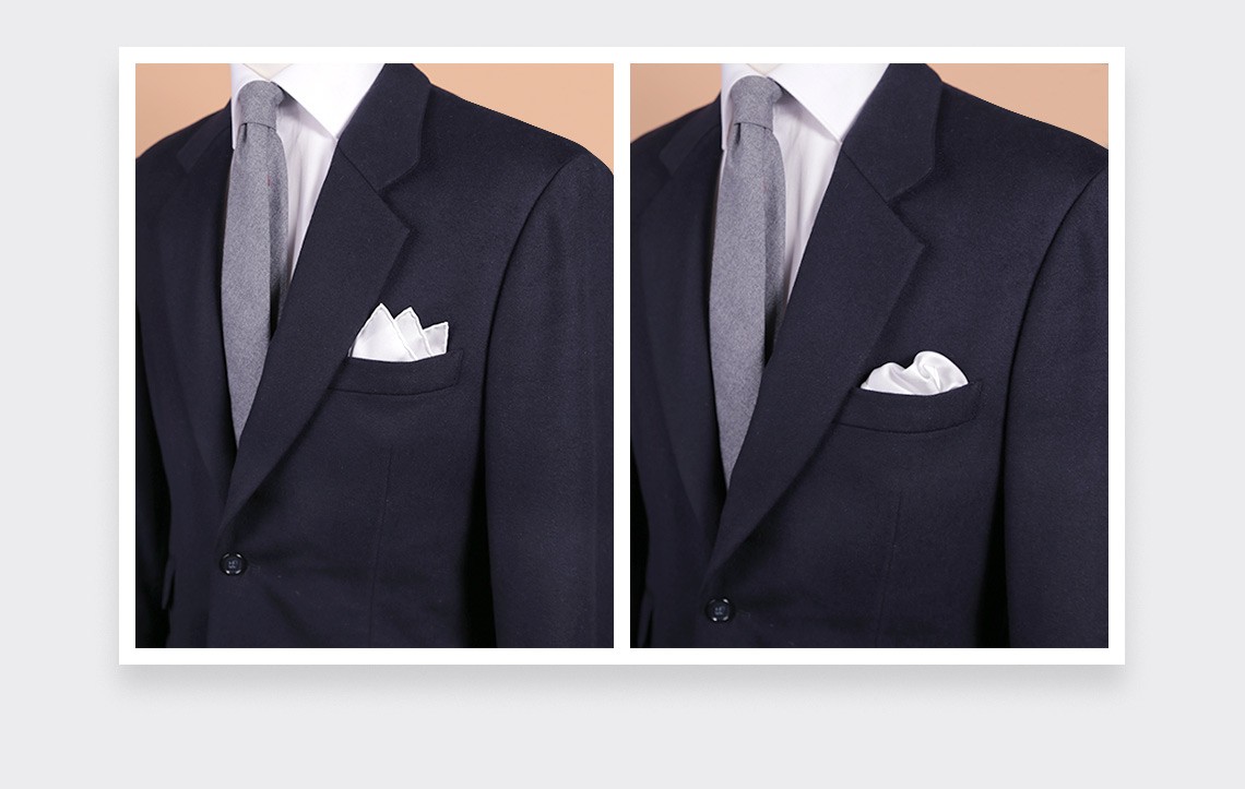 white twill silk pocket square - silk - cinabre paris