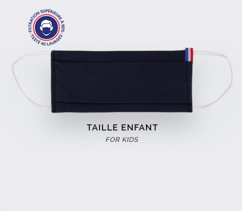 Masque enfant grand public filtration supérieure à 90% made in France