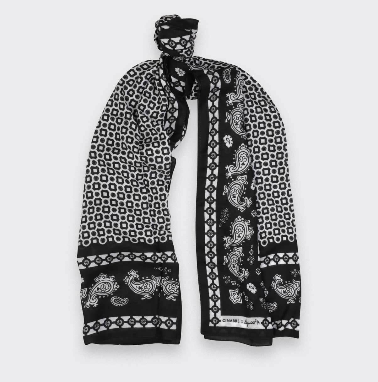 Scarf Paris x Los Angeles black and white