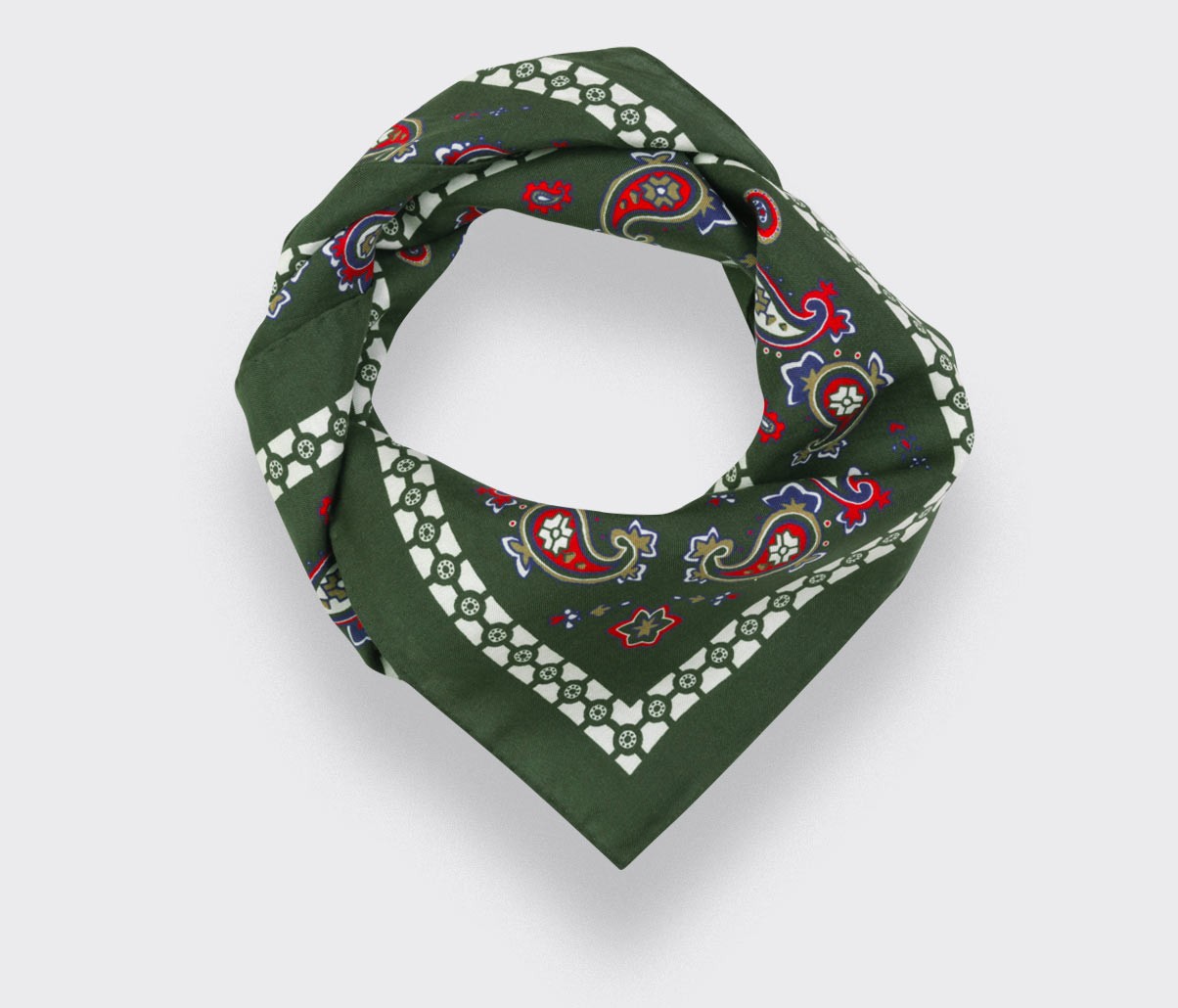 Khaki Paris x Los Angeles Bandana - Cinabre Paris x Esquivel