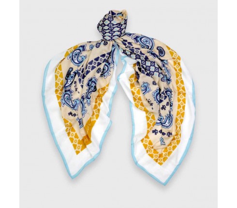 Foulard Paris x Los Angeles Crème