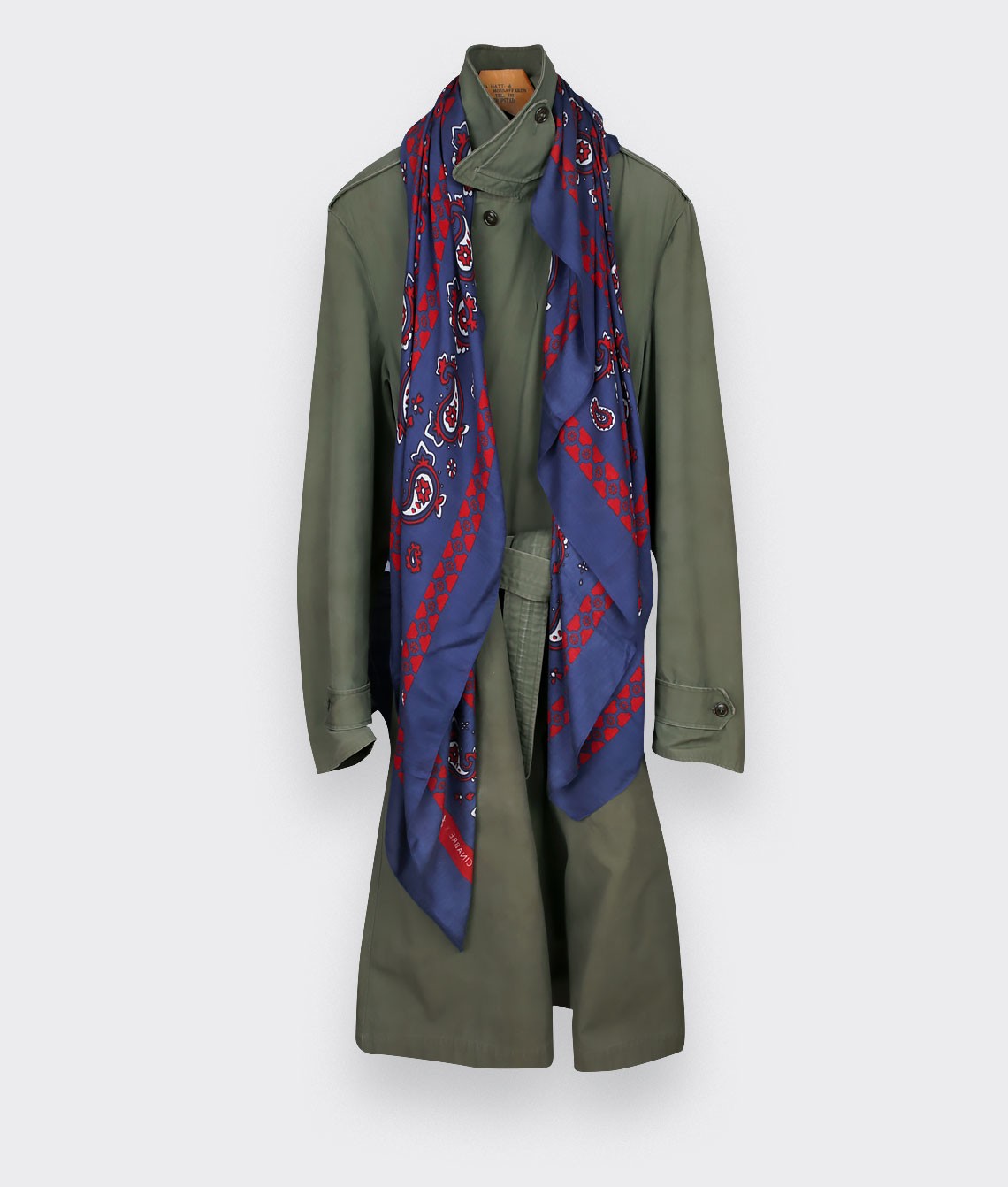 Foulard Paris x Los Angeles Bleu Marine Cinabre Esquivel