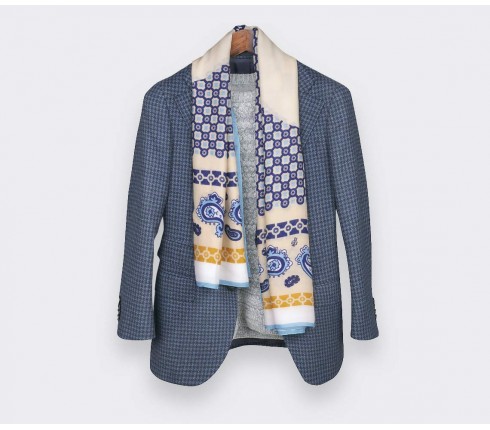 Foulard Paris x Los Angeles Crème de Cinabre et Esquivel