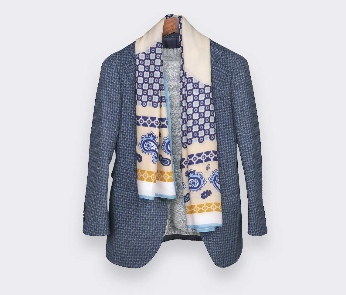 Foulard Paris x Los Angeles Crème de Cinabre et Esquivel