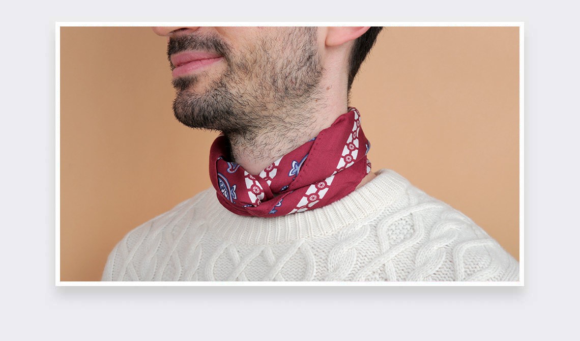 Bandana Paris x Los Angeles Burgundy by Cinabre made in France