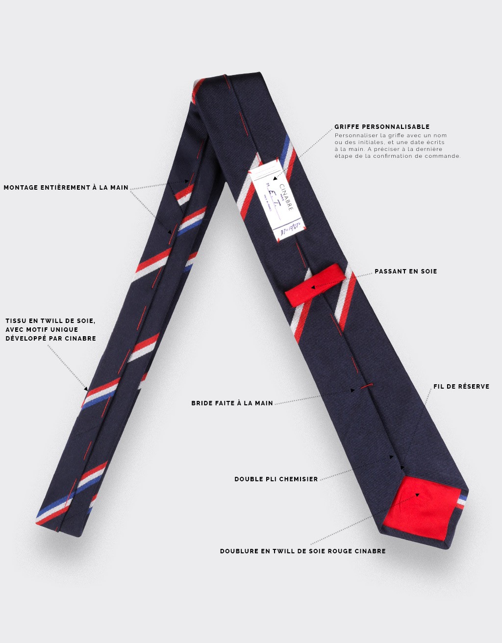 Le Crunch Tie - made in France by Cinabre Paris