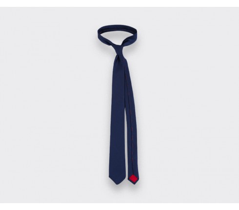 Navy Blue Lizard Tie - silk - Cinabre Paris