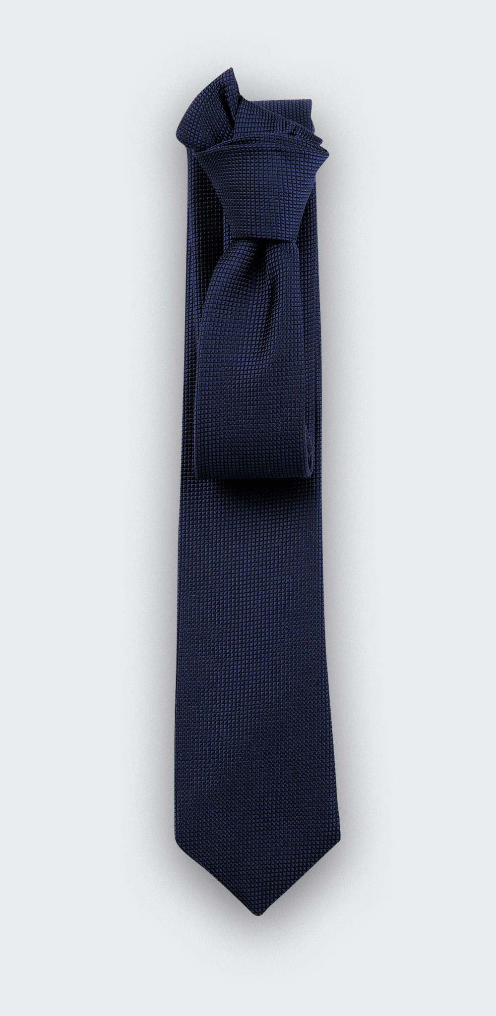 Navy Blue Lizard Tie - silk - Cinabre Paris