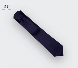 Navy blue shades dots tie - wool - Cinabre Paris