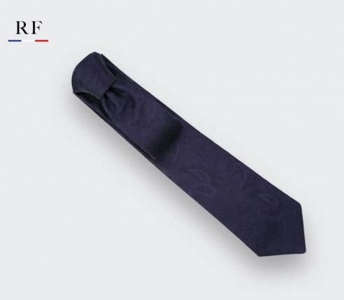 Navy blue shades Paisley Tie - silk - Cinabre Paris