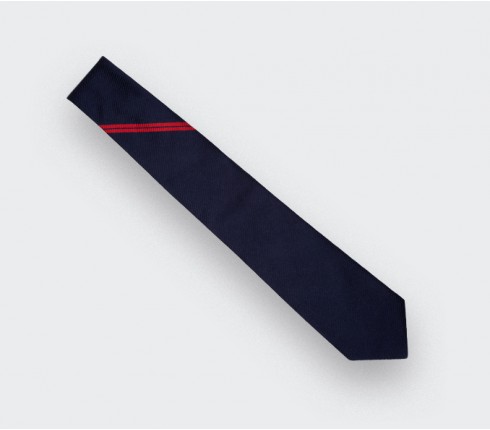 Red Single Stripe Tie - Cinabre Paris