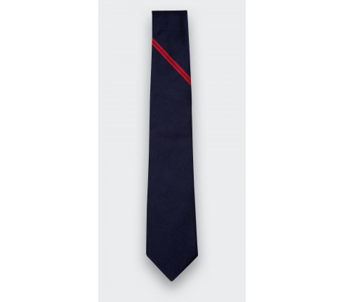 Red Single Stripe Tie - Cinabre Paris