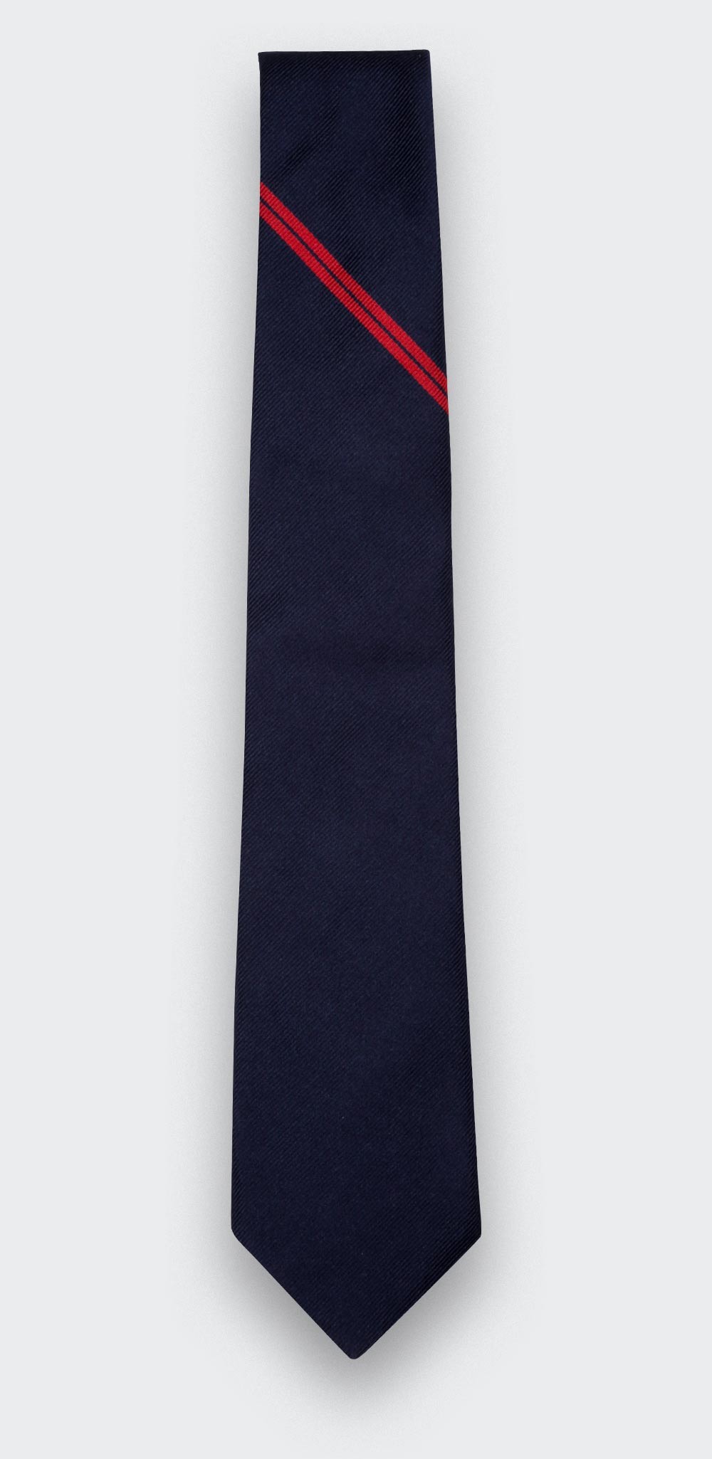 Red Single Stripe Tie - Cinabre Paris