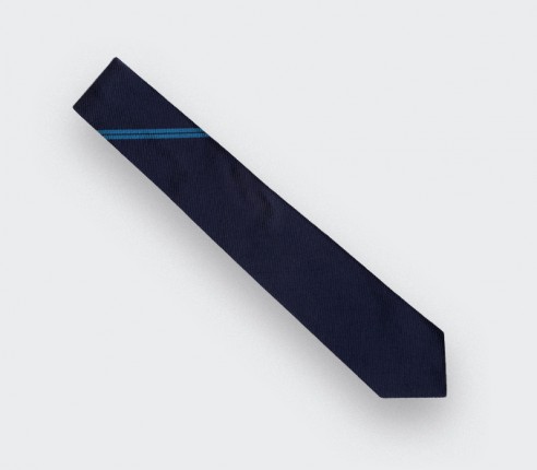 Blue Single Stripe Tie - Cinabre Paris