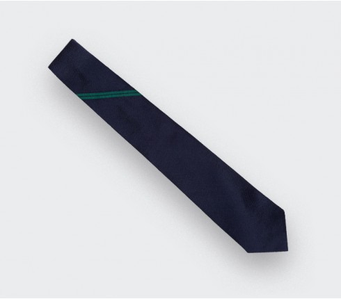 Green Single Stripe Tie - Cinabre Paris