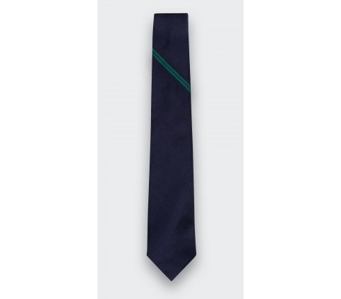 Green Single Stripe Tie - Cinabre Paris