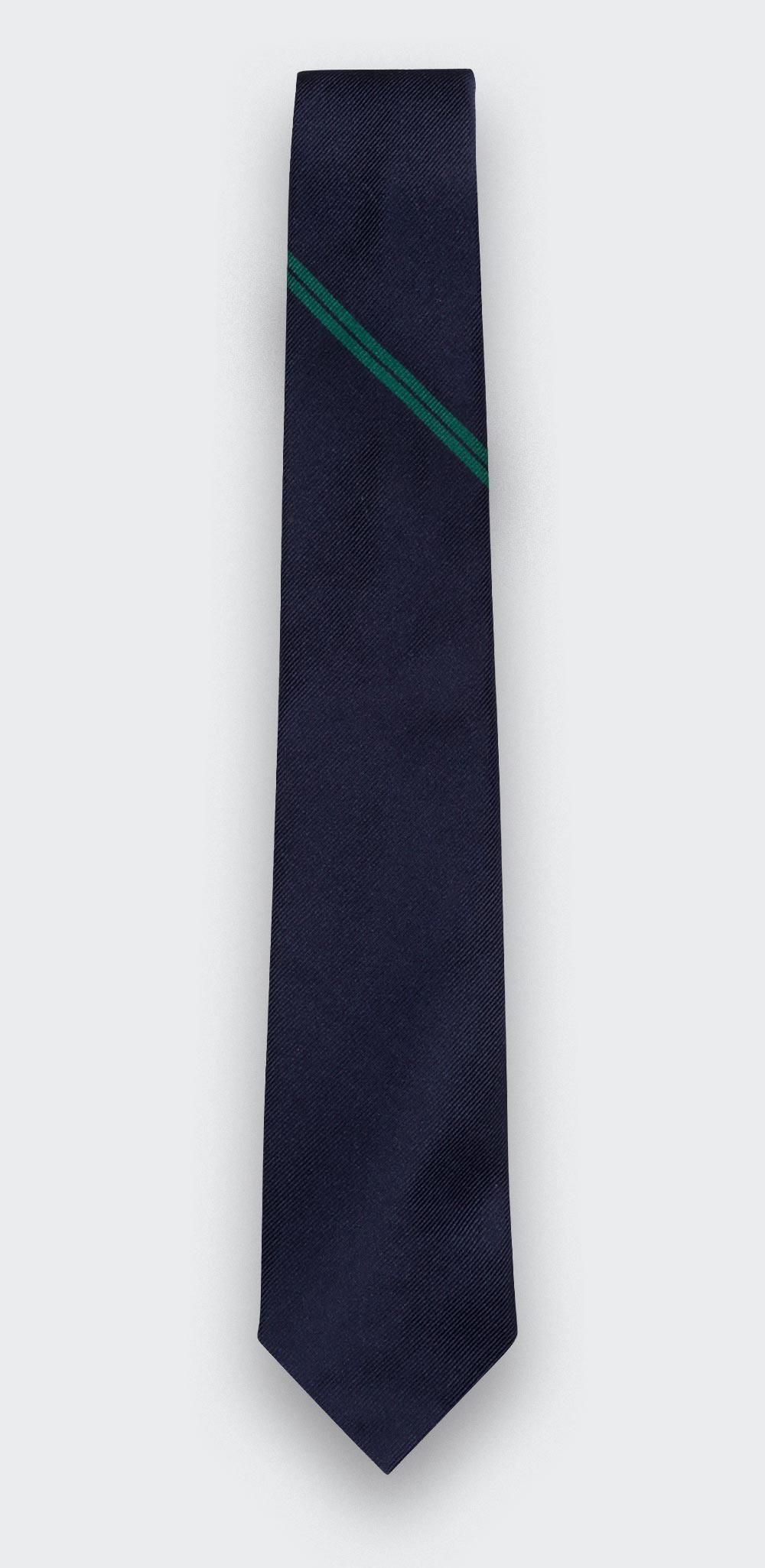 Green Single Stripe Tie - Cinabre Paris