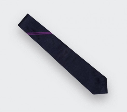 Purple Single Stripe Tie - Cinabre Paris