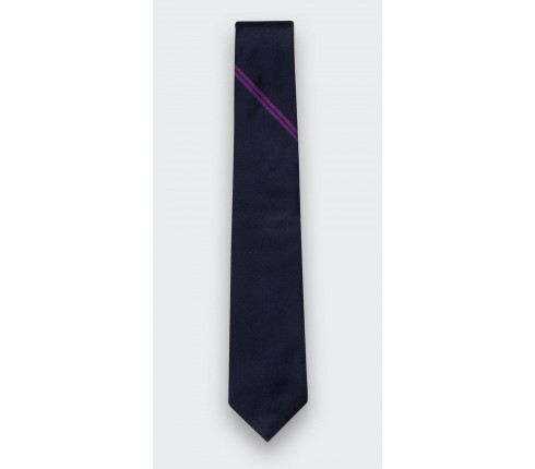 Purple Single Stripe Tie - Cinabre Paris