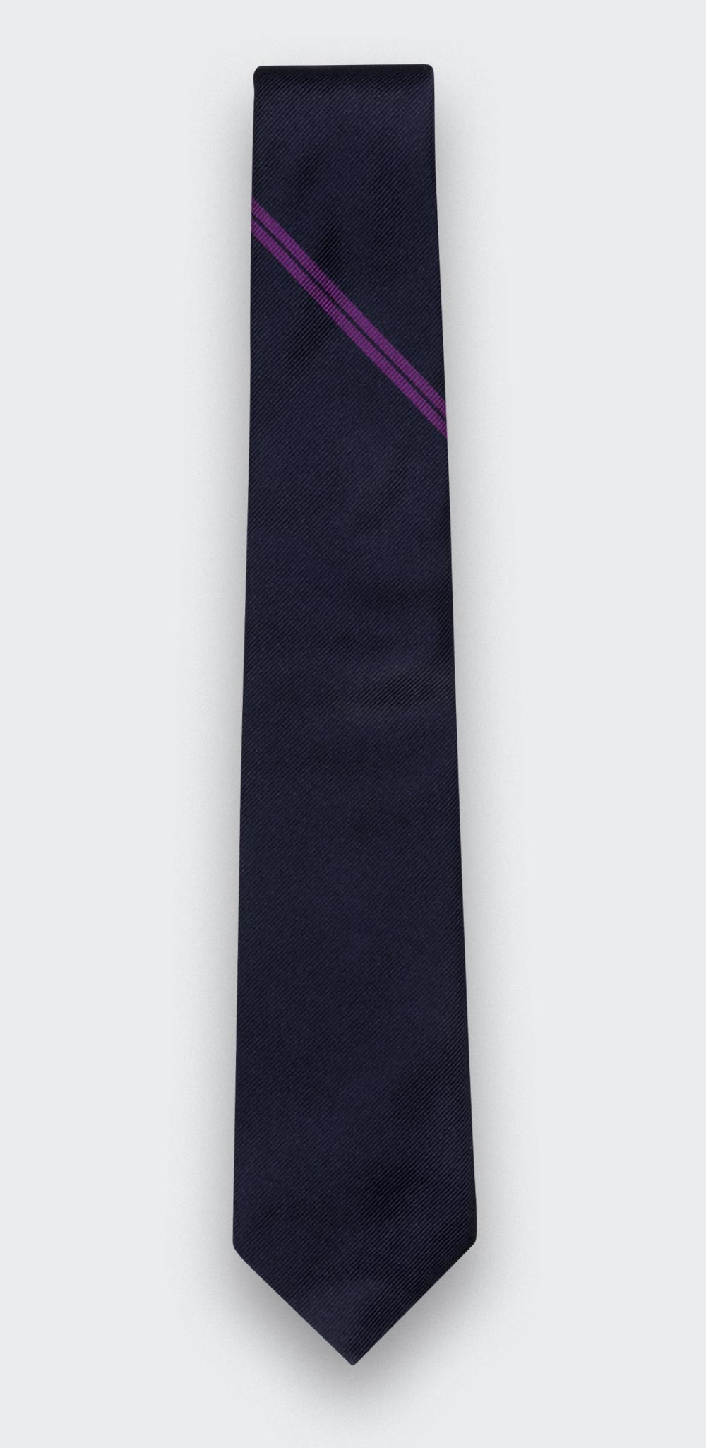 Purple Single Stripe Tie - Cinabre Paris