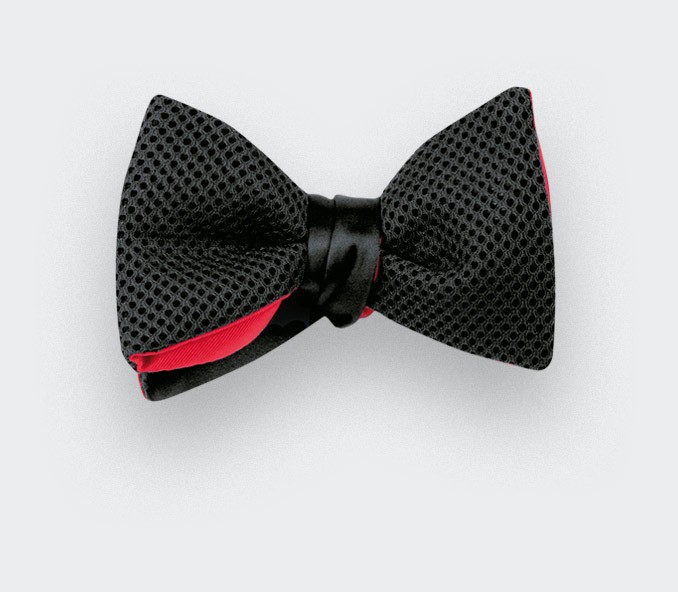 Black airtex Bow Tie - Cinabre Paris