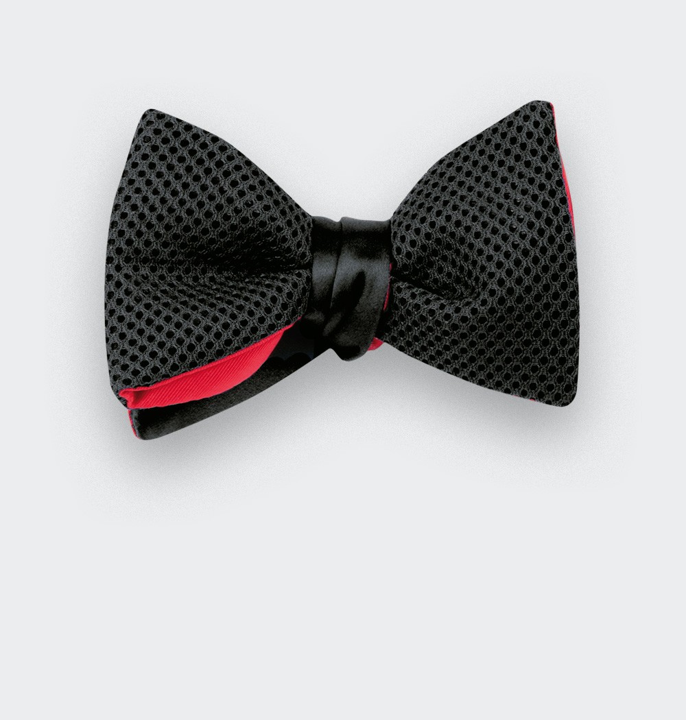 Black airtex Bow Tie - Cinabre Paris