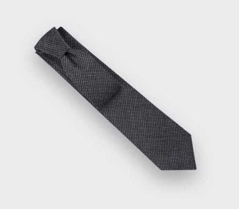 Grey Houndstooth Tie - Cinabre Paris