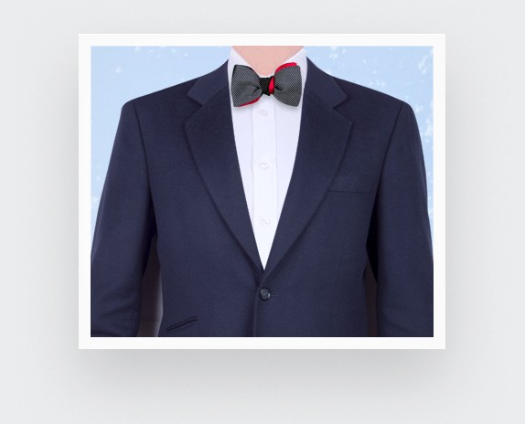 Birdseye Satin bow tie - Cinabre Paris