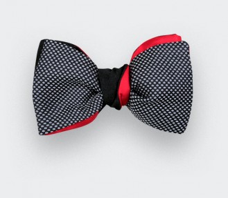 Birdseye Satin bow tie - Cinabre Paris