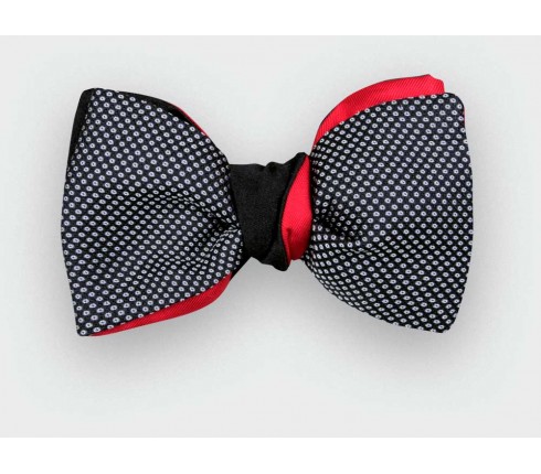 Birdseye Satin bow tie - Cinabre Paris