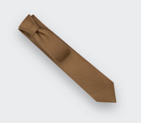 Camel Flannel Tie - Cinabre Paris