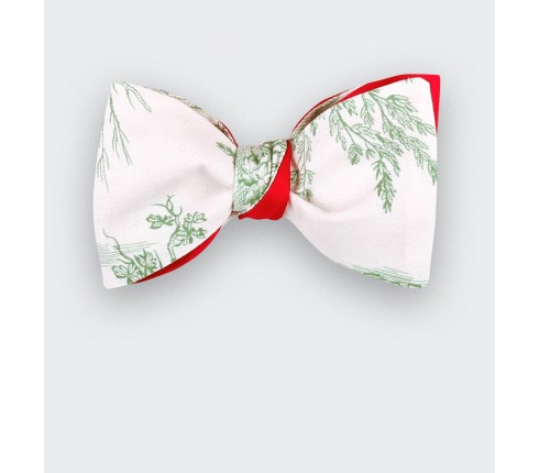 CINABRE Paris - Kid Bowtie - Green Toile de Jouy - handmade