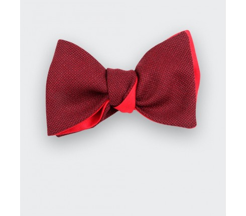 Burgundy Mesh Kid Bow Tie - Cinabre Paris