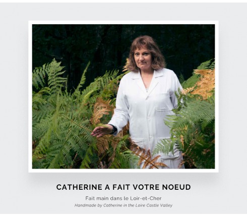 "Catherine a fait votre noeud" - Fait main en France par Cinabre Paris