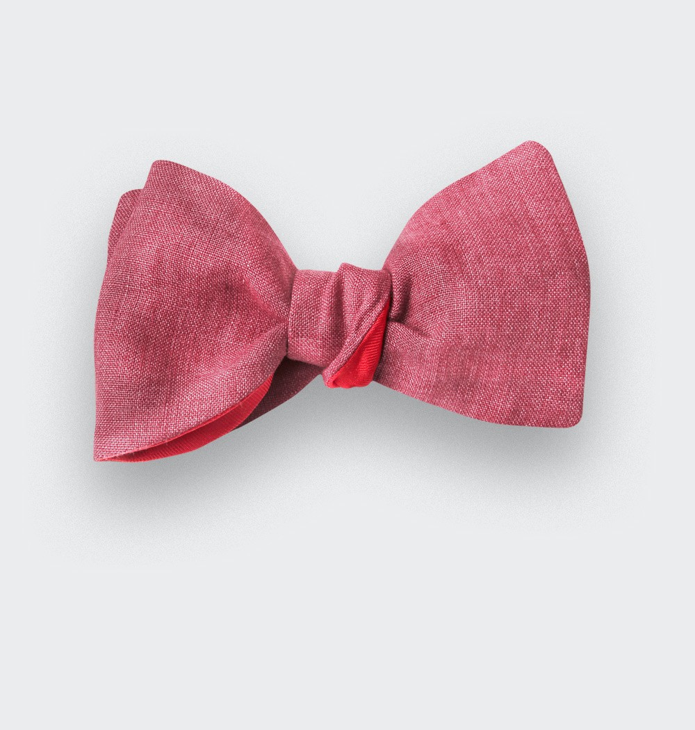 Noeud Papillon Enfant Lin Framboise - CINABRE Paris