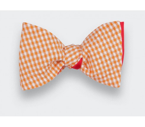 Yellow Gingham Seersucker Kid Bow Tie - Cinabre Paris