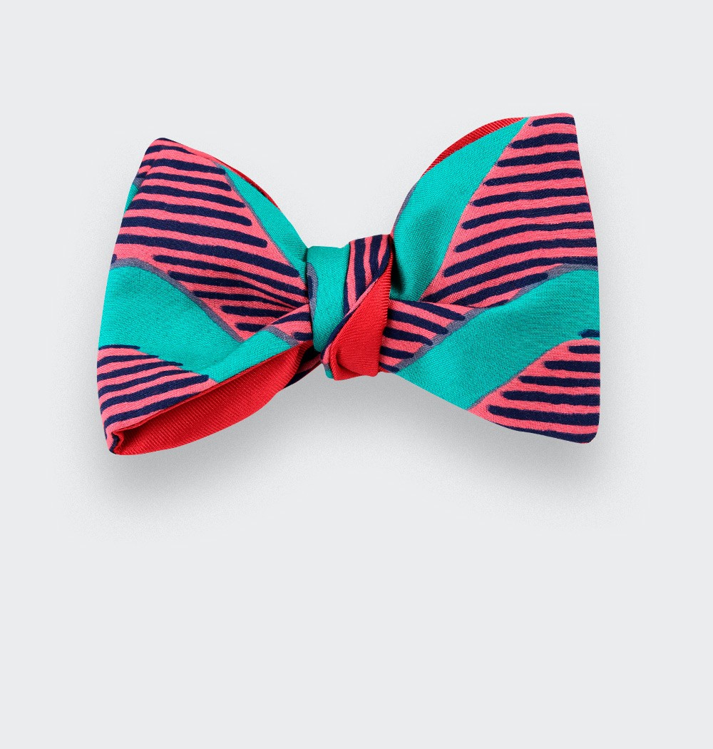 Green waves Wax Kid Bow Tie - CINABRE Paris