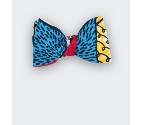 Turquoise Wax Kid Bow Tie - Cinabre Paris