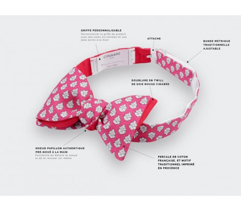 Pink Provence Kid Bow Tie - Handmade by Cinabre Paris