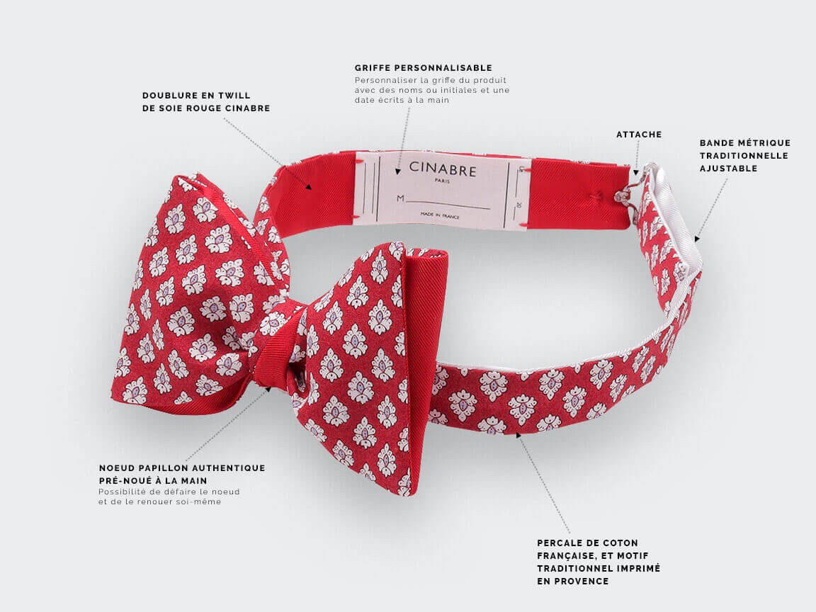 Red Provence Kid Bow Tie - Handmade by Cinabre Paris