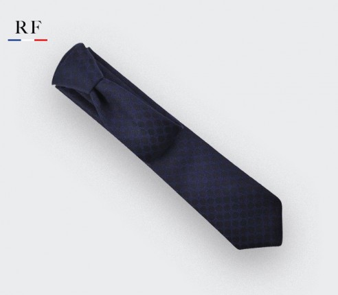 navy blue polka dots tie - cinabre paris