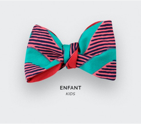 Green waves Wax Kid Bow Tie - CINABRE Paris