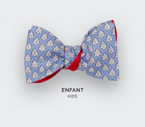 Light Blue Provence Kid Bow Tie - Handmade in France