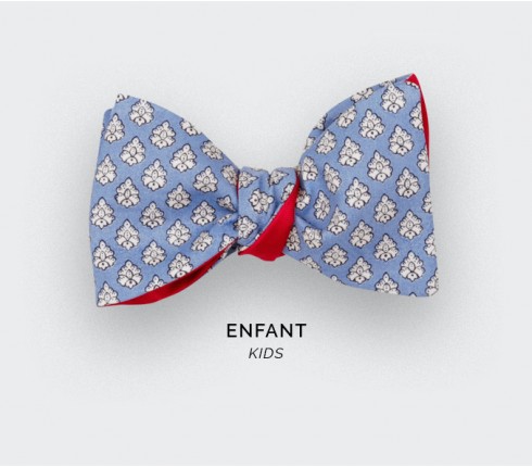 Light Blue Provence Kid Bow Tie - Handmade in France