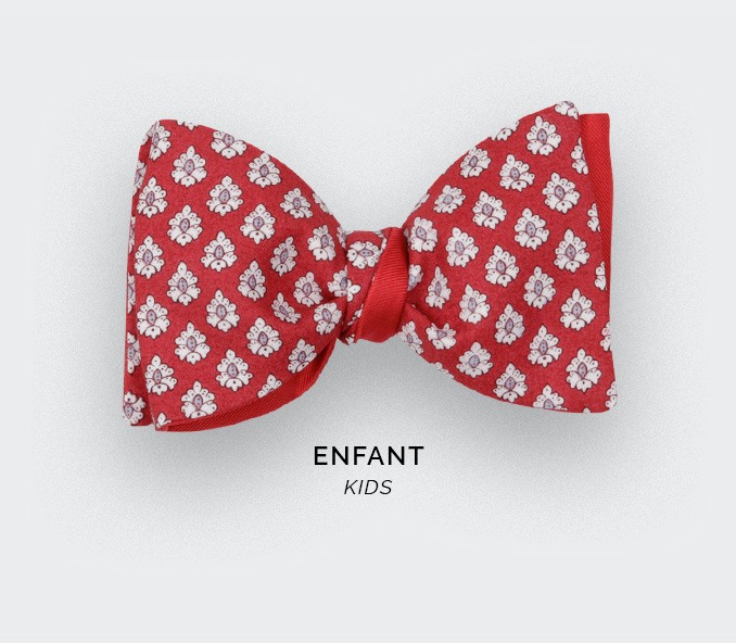 Noeud Papillon Enfant Provence Rouge - Fait main par Cinabre Paris