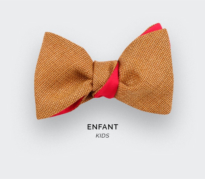 Mustard Mesh Kid Bow Tie - Cinabre Paris