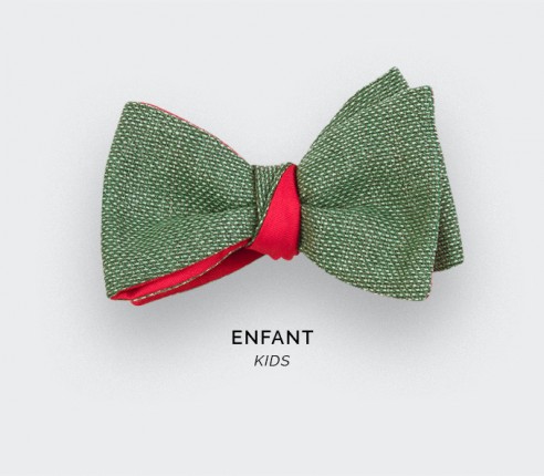 Noeud Papillon Enfant Maille Vert - laine - cinabre paris