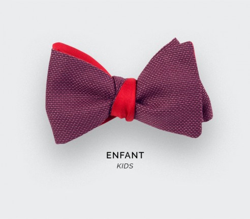 Noeud Papillon Enfant Maille Fuchsia - laine - Cinabre Paris