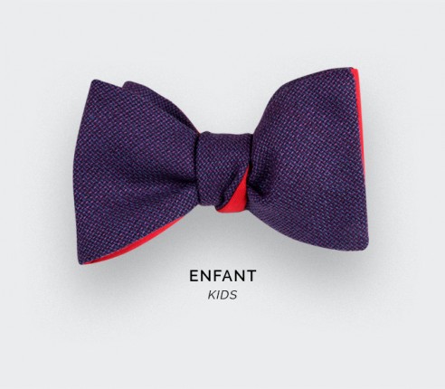 Purple Mesh Kid Bow Tie - Cinabre Paris