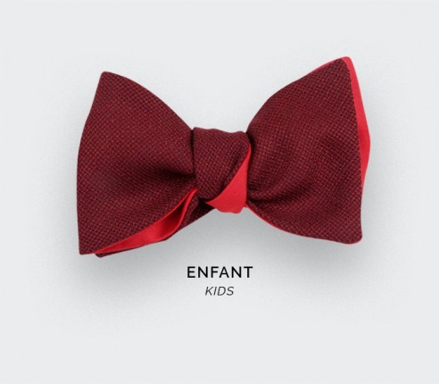 Noeud Papillon Enfant Maille bordeaux - cinabre paris